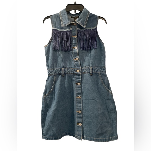 Coco and Shay Denim Women’s Sleeveless Dress Size Large - Picture 1 of 5